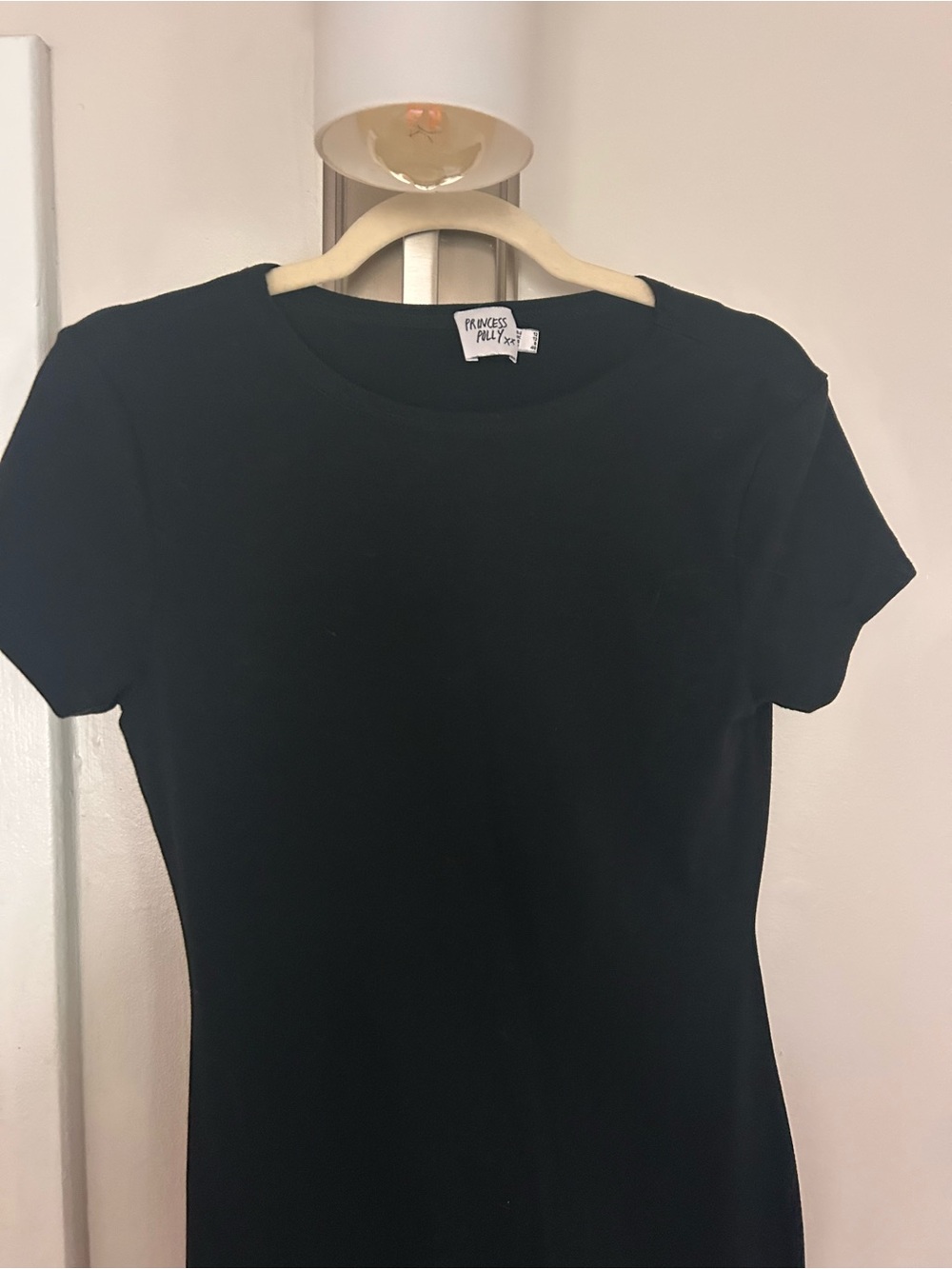 Princess Polly Black Short Sleeve midi dress